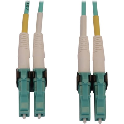 Eaton Tripp Lite Series 400G Multimode 50/125 OM4 Switchable Fiber Optic Cable (Duplex LC-PC M/M), LSZH, Aqua, 2 m (6.6 ft.)