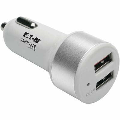 Tripp Lite by Eaton Dual-Port USB Car Charger for Tablets and Cell Phones with Qualcomm Quick Charge 3.0 Technology