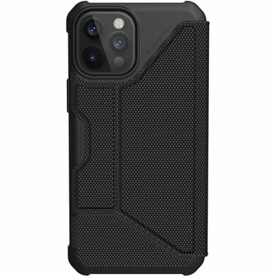 Urban Armor Gear Metropolis Carrying Case (Folio) Apple iPhone 12 Pro Max Smartphone - FIBR ARMR Black