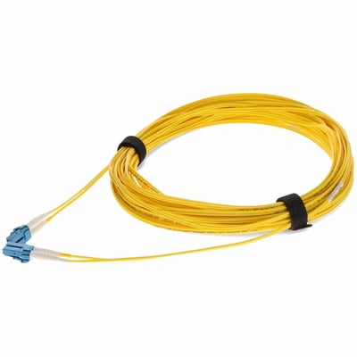 AddOn 22m LC to LC Yellow OS2 Duplex OFNR (Riser-Rated) SMF Fiber Patch Cable