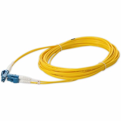 AddOn 6m LC to LC Yellow OS2 Duplex OFNR (Riser-Rated) Fiber Patch Cable