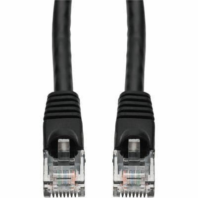 AddOn 10-Pack 7ft Black CAT 6 PVC Ethernet Cable Snagless Bubble Boot RJ-45 M/M Bulk Bag Packaged, No Twist Ties