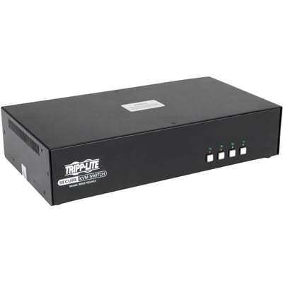 Tripp Lite by Eaton Secure KVM Switch 4-Port HDMI to DisplayPort Dual Monitor 4K NIAP PP3.0 Certified Audio CAC TAA