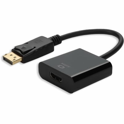 DisplayPort 1.2 Male to HDMI 1.3 Female Black Active Adapter Which Comes with Audio For Resolution Up to 2560x1600 (WQXGA)