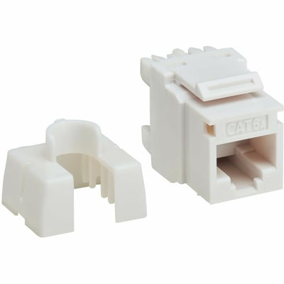 CAT6 KEYSTONE JACK 4PPOE COMP 110/KRONE 568A/B RJ45 WHITE 25-PACK