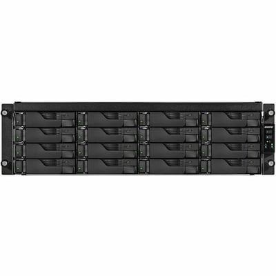 Asustor LOCKERSTOR 16R Pro AS7116RDX - 16 Bay NAS, Quad-Core 3.4-4.6GHz CPU, 4x 1GbE Port, 8GB RAM DDR4, 2U Rackmount Server with redundant Power Supply (Diskless)