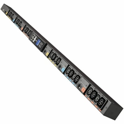 Eaton Managed G4 Rack PDU, 0U, 32U, universal input, 5-23kW, 16-55A, 200-415V, 24 outlets (12)C13 (12)C39, end entry power cord
