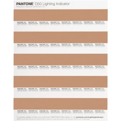 Pantone Lighting Indicator Stickers D50