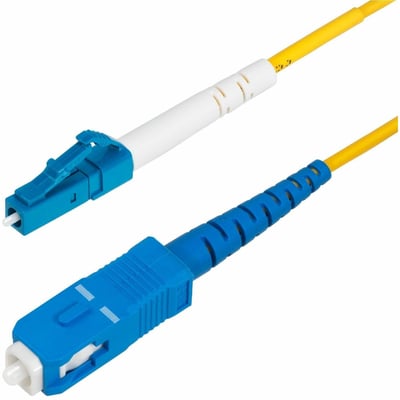 StarTech.com 3m (9.8ft) LC to SC (UPC) OS2 Single Mode Simplex Fiber Optic Cable, 9/125m, 40G/100G, LSZH Fiber Patch Cord
