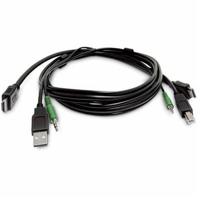 6FT HDMI KVM CABLE - USB 2.0 3.5MM AUDIO TAA