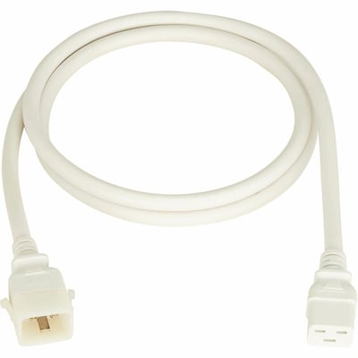 PDU POWER CORDS C19 P-LOCK C20 HEAVY-DUTY 20A 12AWG 6FT WHITE 6PCK