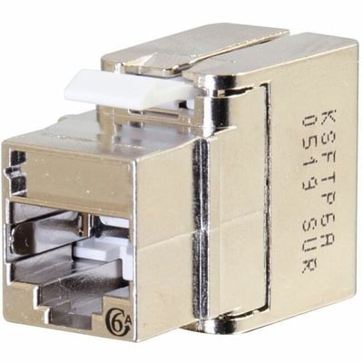 Ortronics Cat6a FTP Keystone Jack, Self Termination w/ Icon Slot for Port ID, 25 Pack