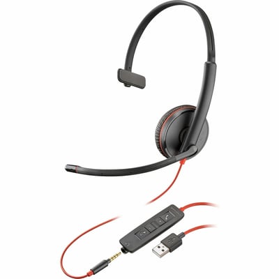 KIT POLY BLACKWIRE 3215 USB-A H ON-EAR MONO HEADSET - WIRED - USB-A