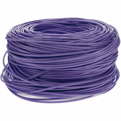 AddOn 1000ft Non-Terminated Purple CAT 6 Shielded PVC Bulk Cable