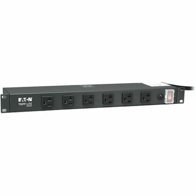 Tripp Lite by Eaton 1U Rack-Mount Power Strip 120V 20A L5-20P 12 Outlets (6 Front-Facing 6-Rear-Facing) 15 ft. (4.57 m) Cord