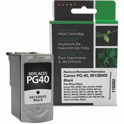 Clover Imaging Remanufactured Black Ink Cartridge for Canon PG-40 (0615B002)