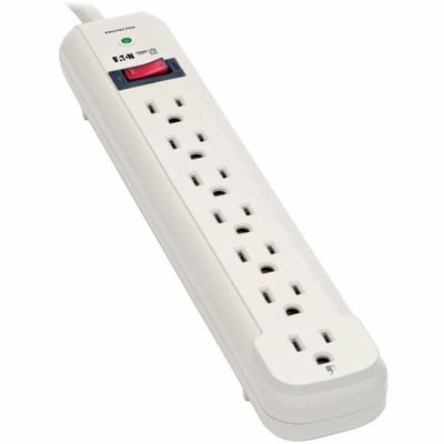Tripp Lite by Eaton Protect It! 7-Outlet Surge Protector 25 ft. Cord 1080 Joules Diagnostic LED Light Gray Housing