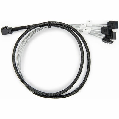3FT INTERNAL MINI SAS TO SATA SFF-8643 TO 4X SATA - WHITE