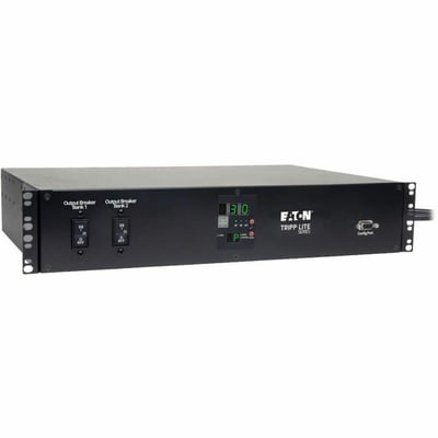 Tripp Lite by Eaton PDU 5.8kW Single-Phase Local Metered Automatic Transfer Switch PDU Two 200-240V L6-30P Inputs 16-C13 2-C19 & 1 L6-30R Outlet 2U TAA