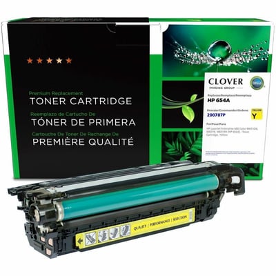 Clover Imaging Remanufactured Yellow Toner Cartridge for HP 654A (CF332A)