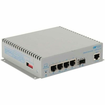 10/100/1000 4XRJ-45 POE SWITCH 60W BT MGT 1G SFP -40 TO 60C DC PWR