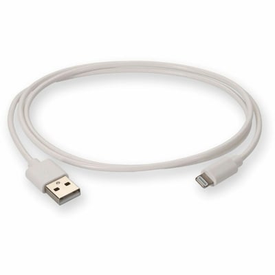 AddOn 1.0m (3.3ft) USB 2.0 (A) Male to Lightning Male White Cable