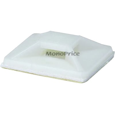 MONOPRICE CABLE TIE MOUNTS 25X25 MM_ 100 PCS/PACK_ WHITE