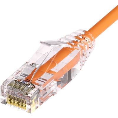 UNC CAT6A SLIM PATCH CABLE 07 FT ORANGE