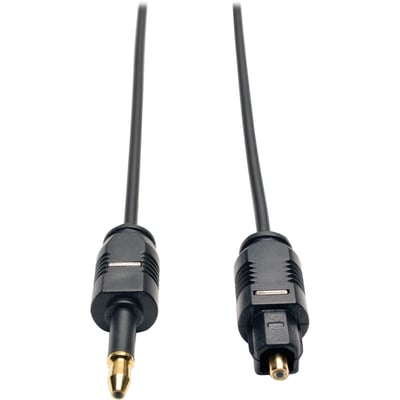 Tripp Lite by Eaton Ultra Thin Toslink to Mini Toslink Digital Optical SPDIF Audio Cable, 3M (9.84 ft.)