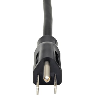 Eaton Tripp Lite Series Computer Power Cord, NEMA 5-15P to Left-Angle C13 - 10A, 125V, 18 AWG, 6 ft. (1.83 m), Black