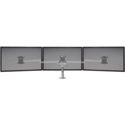 STAXX TRIPLE MONITOR MOUNT WIDE MONITOR ARM, SILVER, HOLDS 15 LBS PER MONITOR, U