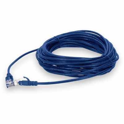 AddOn 15ft Blue CAT 6 Slim PVC Ethernet Cable Non-Booted RJ-45 M/M
