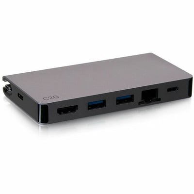 C2G USB C Docking Station with 4K HDMI, USB, Ethernet, and USB C - Power Delivery up to 100W