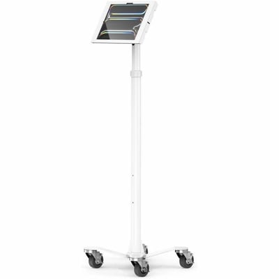 IPAD PRO M4 13IN (2024), APEX ENCLOSURE ROLLING CART - RISE FREEDOM WHITE