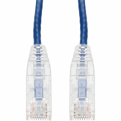 AddOn 3ft RJ-45 (Male) to RJ-45 (Male) Blue Microboot, Snagless Slim Cat6A UTP PVC Copper Patch Cable