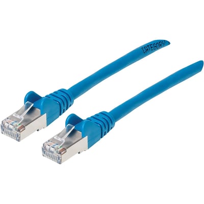 AUGMENTED CATEGORY 6, CAT6A S/FTP PATCH CABLE, 10 FT, BLUE COPPER, 26 AWG, SNAG