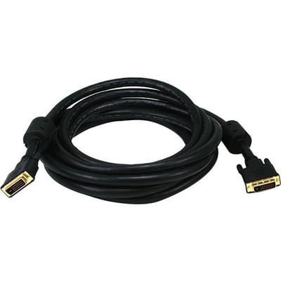 15FT 24AWG CL2 DUAL LINK DVI-D CABLE - BLACK