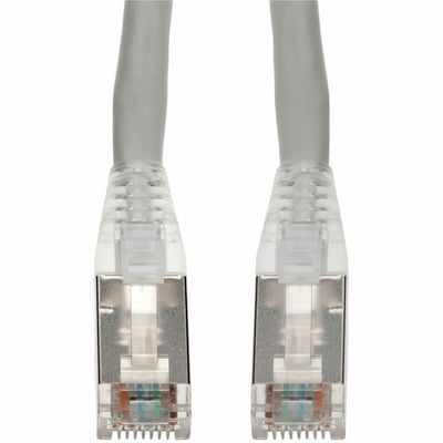 AddOn 14ft Gray CAT 6 Shielded PVC Ethernet Cable Snagless Easy Clear Boot RJ-45 M/M