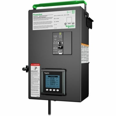 PB BUSWAY TAP OFF UNIT 208V W/ METER 1X2 POLE 3 WIRE 20A L1-L2 3FT