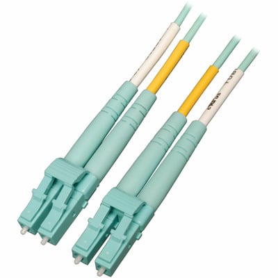 10GB/40GB/100GB DUPLEX MMF 50 OM4 LSZH FIBER CABLE LC/LC AQUA 4M