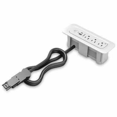 Wiremold ModPower Series - End Unit In Surface - 3ft Cord - White