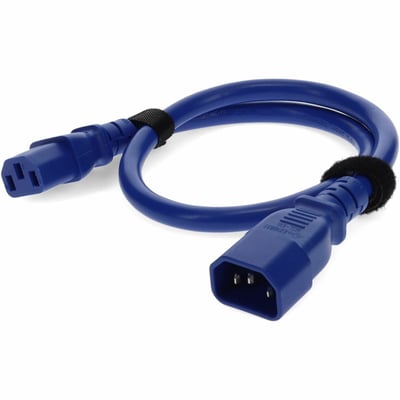 C13/C14 18AWG POWER EXT CBL 6FT BLUE LOCKING 18AWG 10A 100-250V