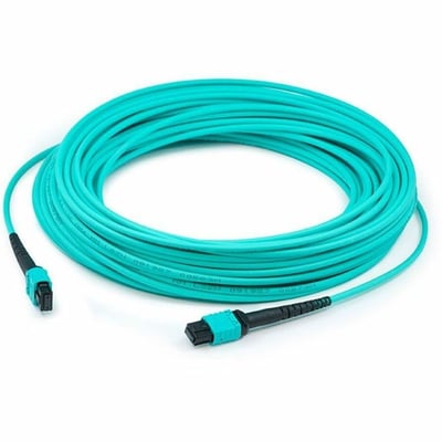 AddOn 80m MPO/UPC to MPO/UPC Aqua OM3 OFNR (Riser-Rated) 12-Strand Fiber Patch Cable