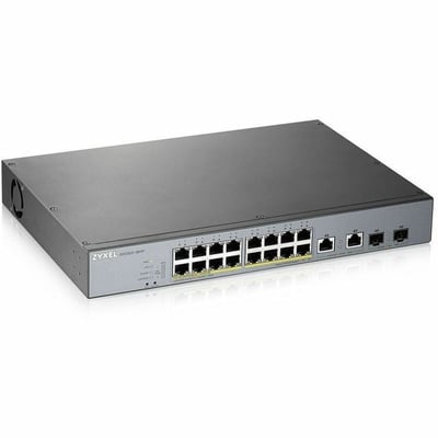 ZYXEL 16-port GbE Smart Managed PoE Switch with GbE Uplink