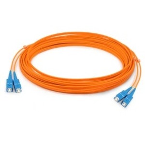AddOn 30m SC to SC Orange OM2 Duplex OFNR (Riser-Rated) Fiber Patch Cable