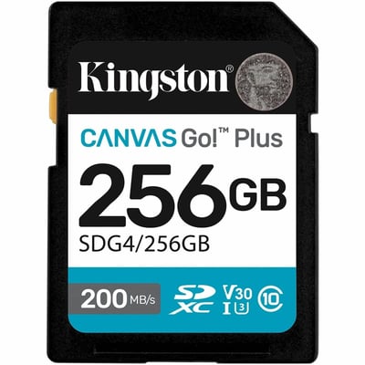 256GB SDXC CANVAS GO PLUS GEN4 200MB/S C10 UHS-I U3 V30