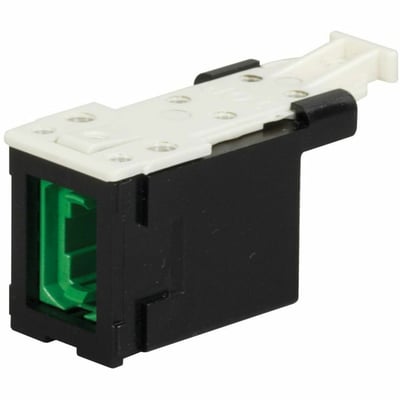Ortronics HDFM Fiber Module, MTP, Green, Black Housing