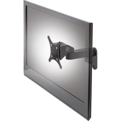 IDEAL FOR MONITORS/TVS UP TO 43IN AND 30 LBS. FEATURES 7IN EXTENSION, TILT UP TO