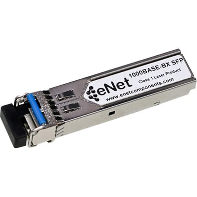 ENET Enterasys Compatible MGBIC-BX10-U TAA Compliant Functionally Identical 1000BASE-BX-U SFP Bi-Di Tx1310nm/Rx1490nm Simplex LC Connector