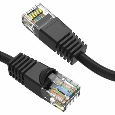 Axiom 12FT CAT5E 350mhz Patch Cable Molded Boot (Black) - TAA Compliant